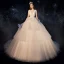 Fabulous Champagne Wedding Dresses 2019 Ball Gown Scoop Neck Beading Sleeveless Backless Cathedral Train