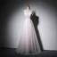 Elegant White Pearl Pink Evening Dresses  A-Line / Princess 2018 Pearl Covered Button Lace Flower Sash Scoop Neck Sleeveless Floor-Length / Long Formal Dresses