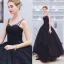 Chic / Belle Noire Robe De Bal 2019 Princesse Bretelles Spaghetti Sans Manches Dos Nu Paillettes Longue Robe De Ceremonie