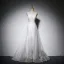 Elegant White Wedding Dresses 2018 A-Line / Princess Lace Appliques See-through Scoop Neck Backless Sleeveless Floor-Length / Long Wedding