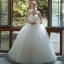 Chic / Beautiful Ivory Wedding Dresses 2019 A-Line / Princess Spaghetti Straps Pearl Lace Flower Sleeveless Backless Floor-Length / Long