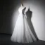 Modest / Simple Ivory Wedding Dresses 2018 A-Line / Princess Bow Spaghetti Straps Backless Sleeveless Sweep Train Wedding