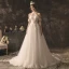 Charmant Ivory / Creme Brautkleider / Hochzeitskleider 2019 A Linie Neckholder Perlenstickerei Pailletten Spitze Blumen Ärmellos Rückenfreies Hof-Schleppe