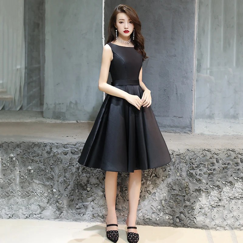 blue dress for baby girl Berylove Women Tulle Little Black Dress Ruched A Line Cap Sleeves Graduation Dress, Black / US16