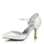 Chic / Beautiful Ivory Rhinestone Wedding Shoes 2021 8 cm Stiletto Heels Pointed Toe Wedding High Heels