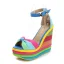 Modern / Fashion Multi-Colors Casual Womens Sandals 2019 Ankle Strap Bow 13 cm Wedges Open / Peep Toe Sandals