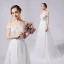 Charmant Ivoire Robe De Mariée 2021 Princesse De l'épaule Paillettes En Dentelle Fleur Sans Manches Dos Nu Train De Balayage Mariage