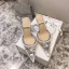 Transparent Sexy Silber Perle Strass Brautschuhe 2021 9 cm Stilettos Spitzschuh Hochzeit Sandaletten Hochhackige