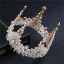 Unika Vita Guld Tiara Brudsmycken 2017 Rhinestone Metall
