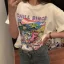 Chic / Beautiful White Casual Summer Animal Print Cotton T-Shirts 2021 Scoop Neck Short Sleeve Women's Tops