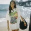 Vintage / Retro Summer White Casual Cotton Cartoon Printing T-Shirts 2021 Scoop Neck Short Sleeve Loose Women's Tops T-shirt