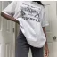 Chic / Beautiful Summer Casual White Letter Graphic Printing Loose T-Shirts 2021 Cotton Scoop Neck Short Sleeve Women's Tops T-shirt