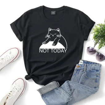 Lovely Casual Summer Loose White Cartoon Cotton Women S Tops 2021 Scoop Neck Short Sleeve T Shirts
