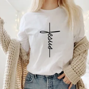 Casual Summer White Loose Cotton T Shirt 2021 Scoop Neck Short Sleeve Women S Tops