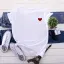 Summer Casual White Heart-shaped Printing Loose T-Shirts 2021 Cotton Scoop Neck Short Sleeve Women's Tops T-shirt