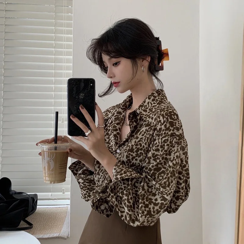 Shirt met knoopdetail, Janina, luipaardprint | Voordelig bij