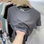 Summer Casual Grey Stripe Loose T-Shirts 2021 Scoop Neck Short Sleeve Women's Tops T-shirt