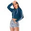 Comfortable Navy Blue Street Wear Zipper Sweatshirts 2021 Long Sleeve Hoodies Women's Tops Hooded