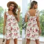 Fashion Summer Street Wear White Printing Women Dresses 2021 Square Neckline Long Sleeve Backless