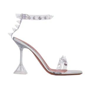 Sexy Transparent Silver Crystal Womens Sandals 2021 Rave Club Cocktail Party Evening Party 9 Cm Stiletto Heels Open Peep Toe Womens Shoes High Heels