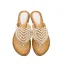 Schöne Weiß Sommer Perle Strass Strand Flache Sandalen Damen 2021 Peeptoes Sandaletten
