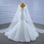 High End Weiß Spitze Blumen Brautkleider / Hochzeitskleider 2021 Meerjungfrau V-Ausschnitt Lange Ärmel Rückenfreies Hof-Schleppe Hochzeit