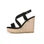 Street Wear Casual Summer Black Womens Sandals 2021 Ankle Strap Waterproof 11 cm Wedges Open / Peep Toe Womens Sandals High Heels