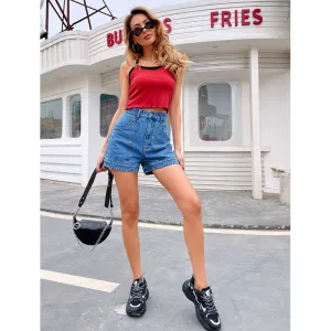 Sexy Summer Street Wear Denim Women Shorts 2021