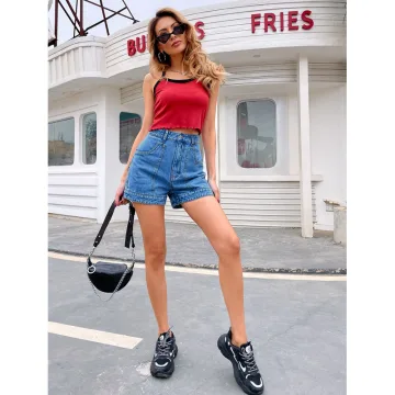 Sexy Sommer Gateklær Denim Dame Shorts 2021