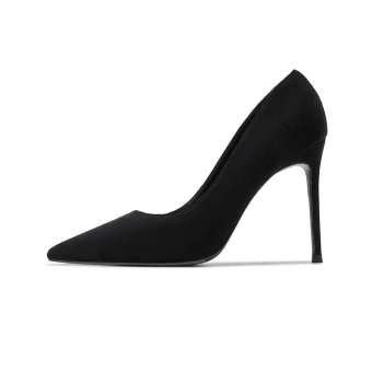 Chic Beautiful Black Suede Evening Party Pumps 2021 10 Cm Stiletto Heels Pointed Toe Pumps High Heels