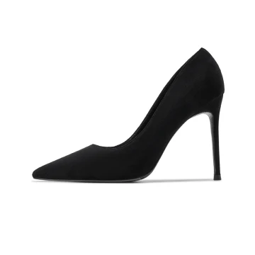 Chic Belle Noire Daim Soirée Escarpins 2021 10 Cm Talons Aiguilles À Bout Pointu Escarpins Talons Hauts