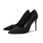 Schöne Schwarz Büro OL Wildleder Pumps 2021 8 cm Stilettos Spitzschuh Pumps Hochhackige