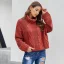Fashion Fall Winter Red Casual Sweaters 2021 Cotton High Neck Long Sleeve Loose Women Tops