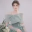 Illusion Sage Green Homecoming Prom Dresses Graduation Dresses 2021 A-Line / Princess Spaghetti Straps Sleeveless Bow Beading Appliques Backless Tea-length Formal Dresses