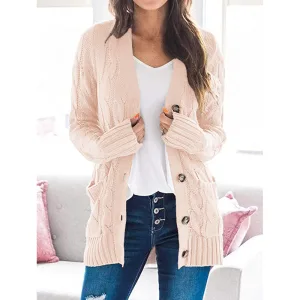 Comfortable Blushing Pink Fall Winter Street Wear Knitting Sweaters 2021 Loose Long Sleeve Women Tops