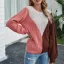 Fashion Candy Pink Multi-Colors Winter Fall Street Wear Knitting Sweaters 2021 Scoop Neck Loose Long Sleeve Women Tops