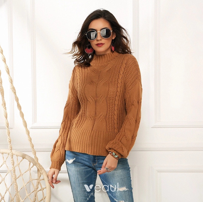 Women's Brown Sweaters