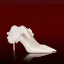 Eleganta Elfenben Pärla Blomma Satin Brudskor 2021 8 cm Stilettklackar Spetsiga Pumps Högklackade