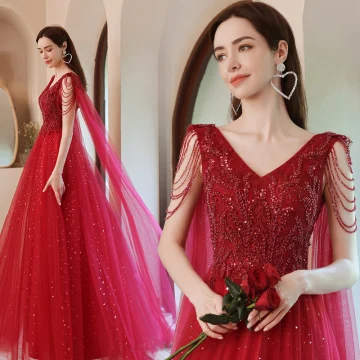 Charming Burgundy Beading Sequins Lace Prom Dresses 2021 A Line Princess V Neck Sleeveless Backless Floor Length Long Formal Dresses