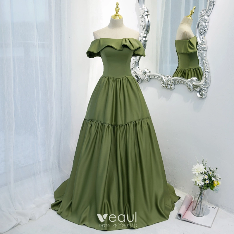 Olive green vintage dress outlet