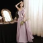 Schöne Rosa Ballkleider 2021 A Linie Bandeau Schleife Ärmellos Rückenfreies Sweep / Pinsel Zug Ball Festliche Kleider