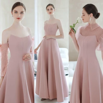Élégant Rougissant Rose Tachetée Robe De Bal 2021 Princesse Manches Courtes Dos Nu Longue Robe De Ceremonie