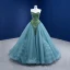 Schöne Dunkelgrün Blau Ballkleid Ballkleider 2021 Bandeau Ärmellos Rückenfreies Sweep / Pinsel Zug Festliche Kleider