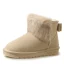 Modern / Fashion Womens Boots 2017 Khaki Leather Ankle Suede Casual Winter Flat Snow Boots