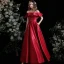 Modest / Simple Burgundy Satin Prom Dresses 2021 A-Line / Princess Off-The-Shoulder Short Sleeve Backless Floor-Length / Long Formal Dresses
