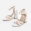Chic / Beautiful White Street Wear Womens Sandals 2021 Ankle Strap 11 cm Thick Heels Open / Peep Toe Sandals High Heels