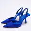 Charming Royal Blue Evening Party Rhinestone Womens Shoes 2021 6 cm Stiletto Heels Pointed Toe High Heels