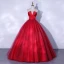 Chic / Beautiful Red Prom Dresses Ball Gown 2021 Strapless Sleeveless Backless Floor-Length / Long Prom Formal Dresses