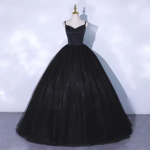 Chic Beautiful Black Prom Dresses 2021 Spaghetti Straps Sleeveless Backless Floor Length Long Formal Dresses