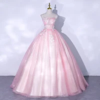 Sexy Rosa Vestidos de gala 2021 Ball Gown Sin Tirantes Sin Mangas Sin Espalda Largos Vestidos Formales